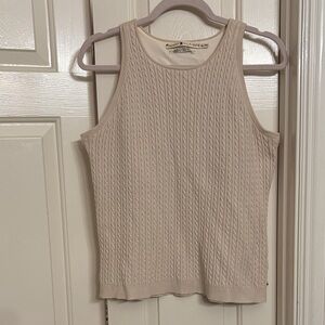 Tommy Hilfiger Women's Beige Knit Tank Top